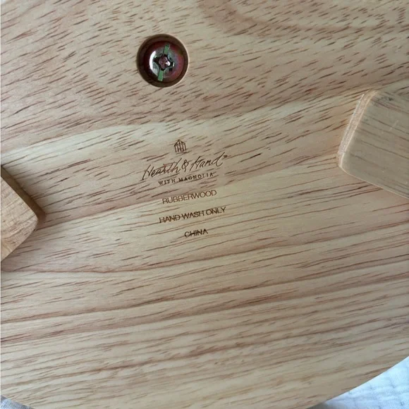 Hearth & Hand with Magnolia Two Tiered Wood Serving Tray Round Shape NWT - Picture 10 of 15